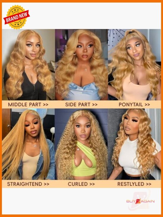 200% Density HD Lace Front Wig Human Hair Body Wave Pre Plucked 13x4 Lace Full main image 5